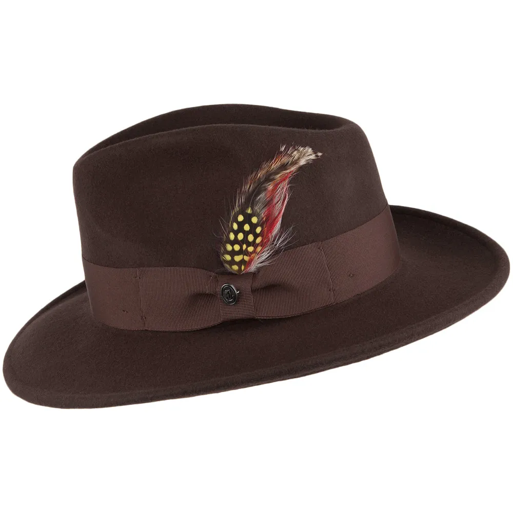 Ford Fedora Hat - Brown