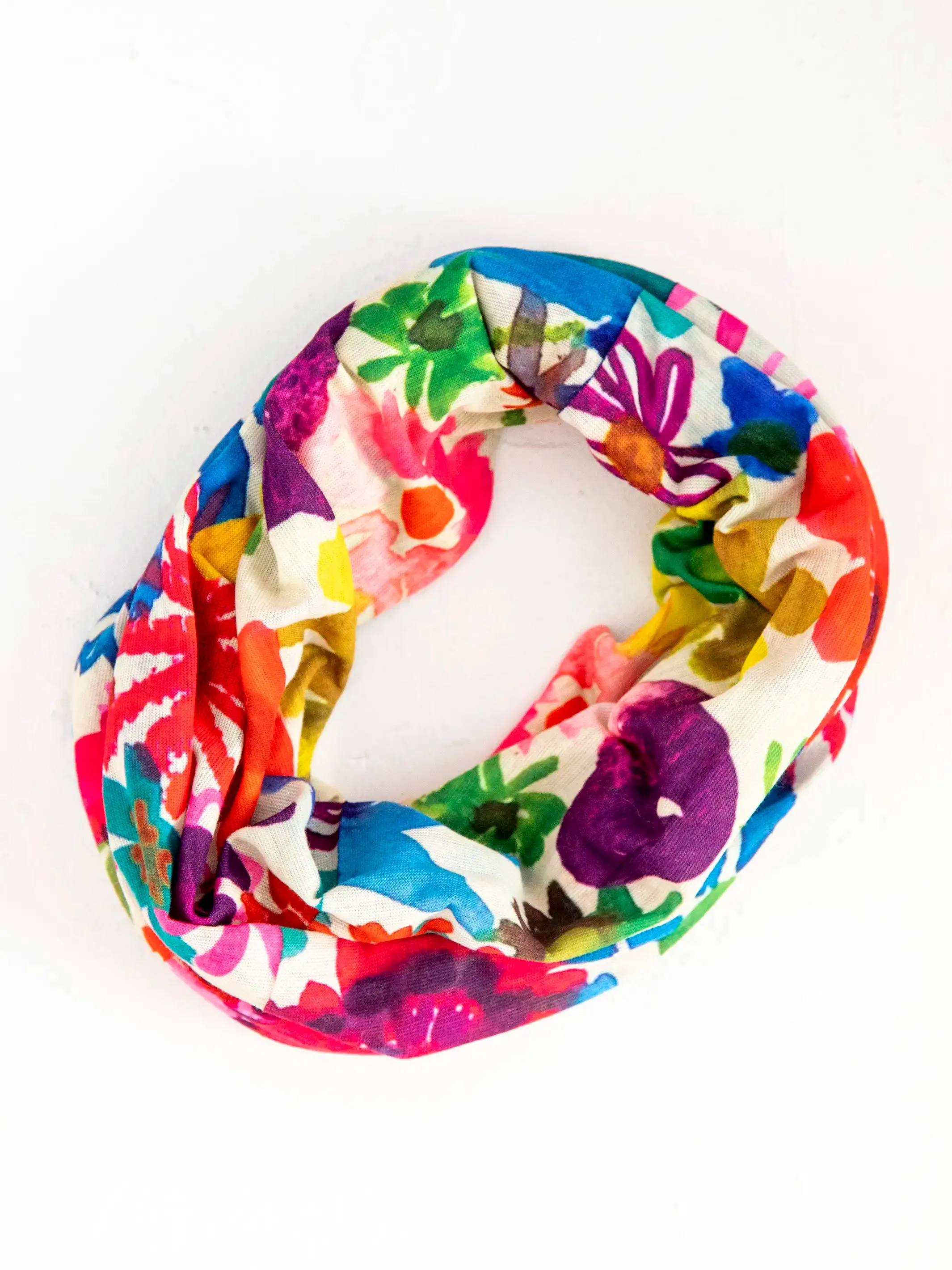 Full Boho Bandeau® Headband - Bright Floral Garden