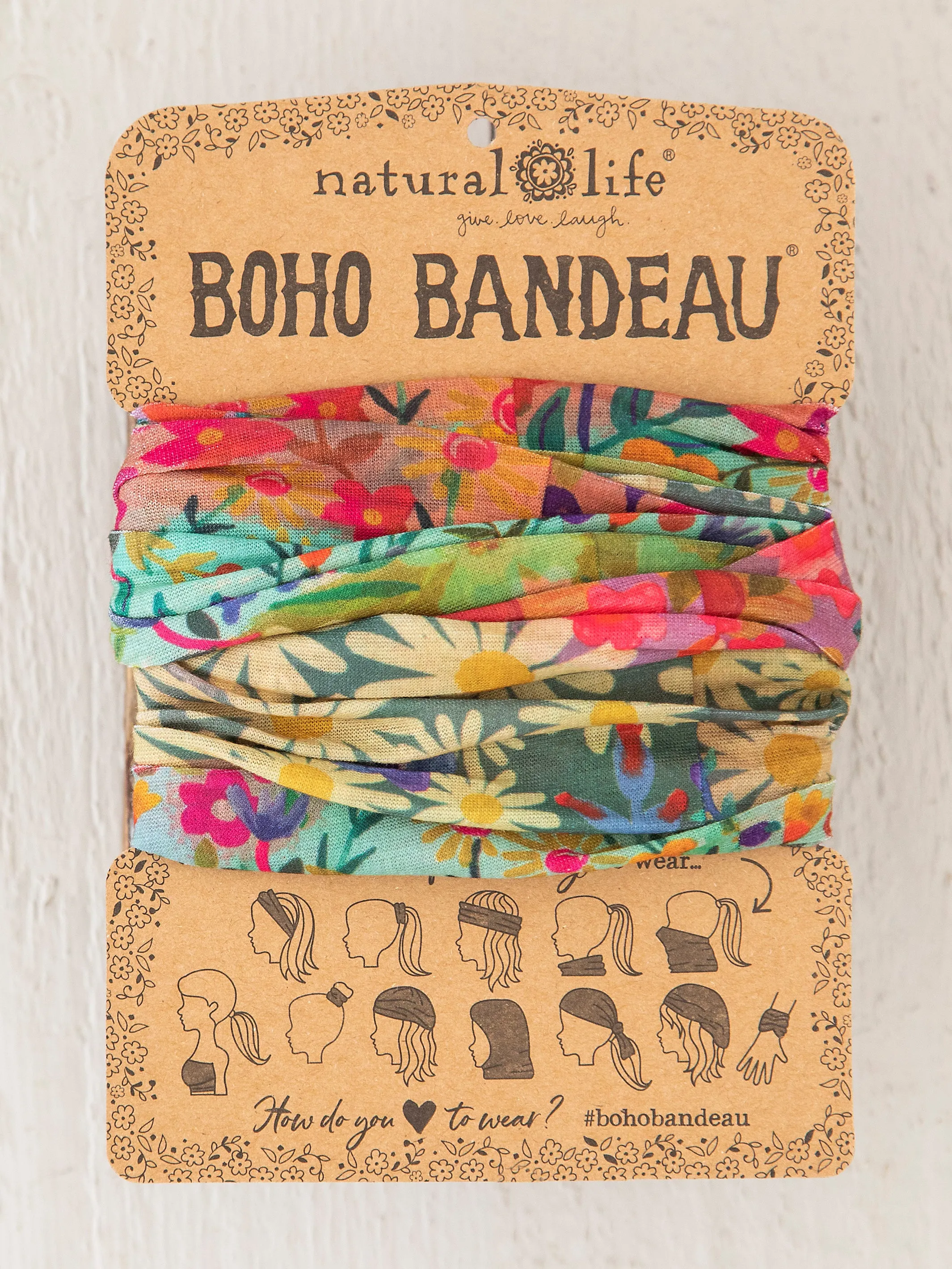 Full Boho Bandeau® Headband - Wildflower Border