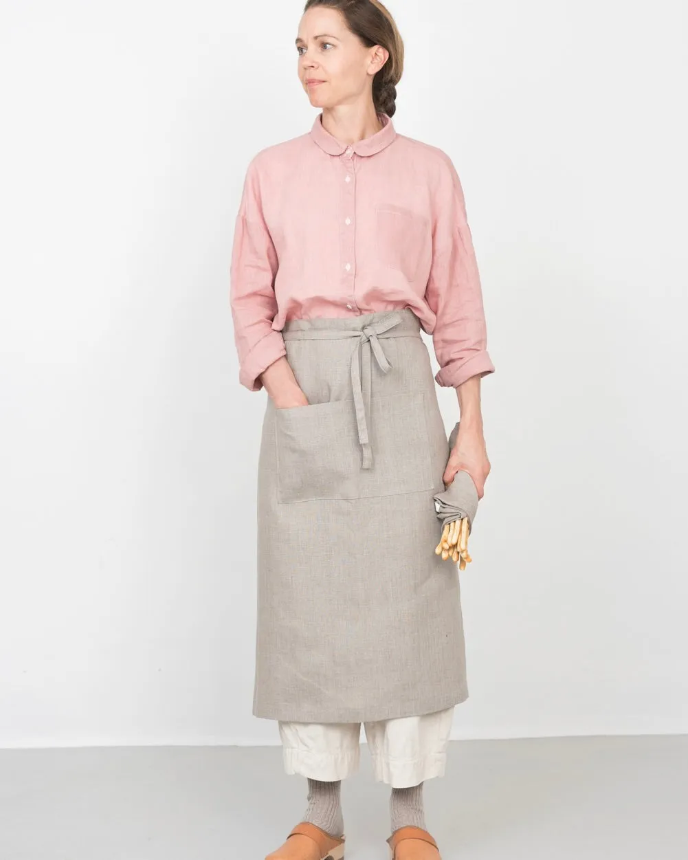 Garçon Apron: Natural with Stamp