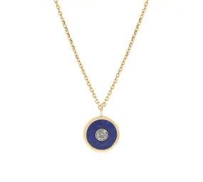 Gemstone and Diamond Eye Pendant Necklace