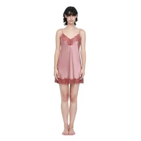 Ginia Silk Lace Chemise Mauve