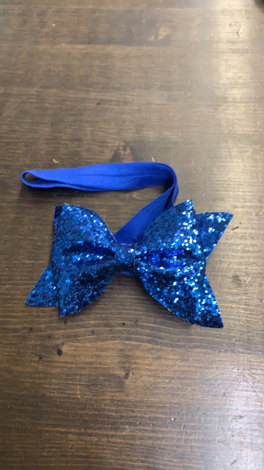 Girls Glitter Headband Bow (Multiple Colors)