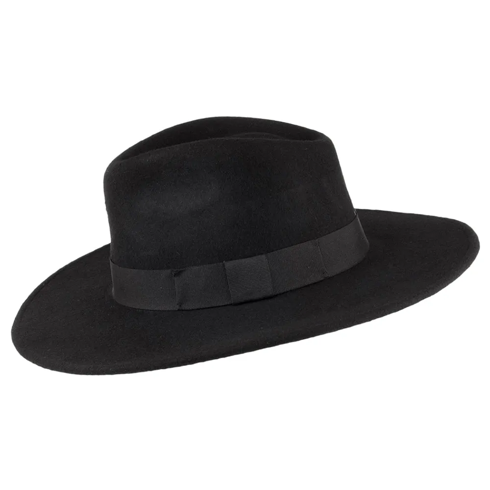 Hats The Author Wide Brim Fedora Hat Black Wholesale Pack