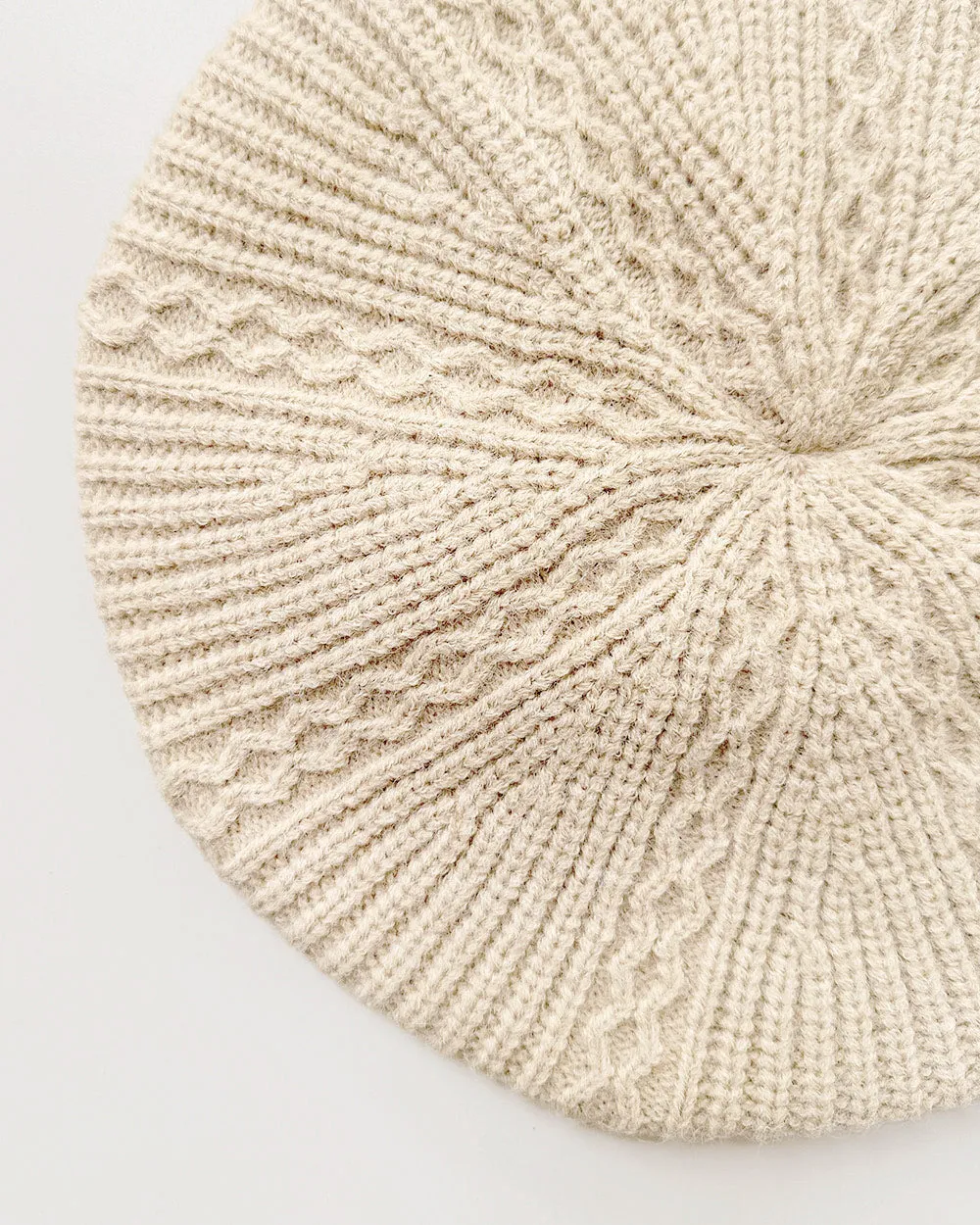 Hutton Knit Beret - Cream