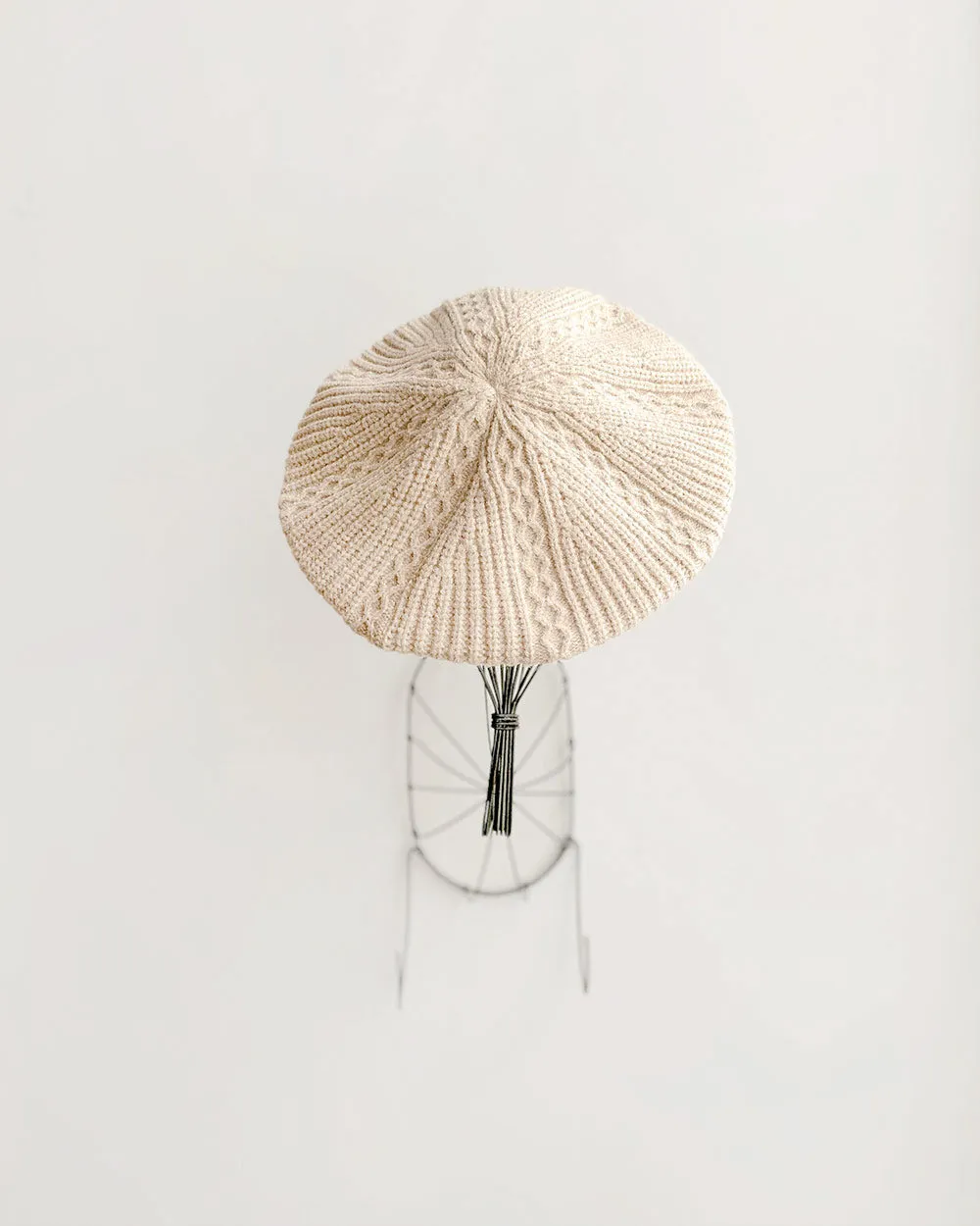 Hutton Knit Beret - Cream