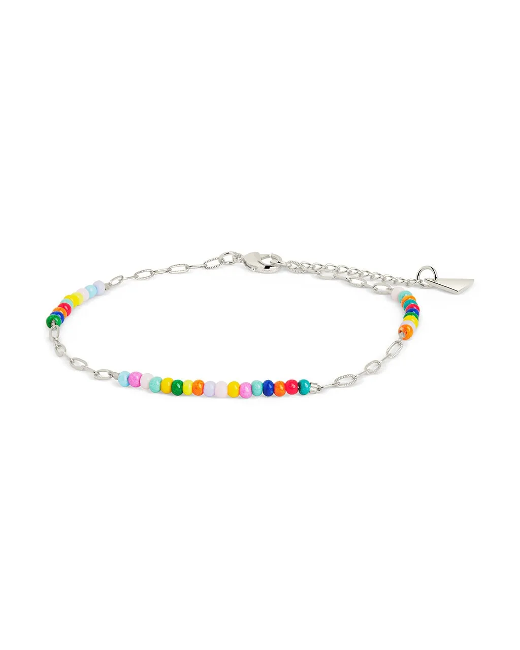 Iridiana Rainbow Beaded Anklet