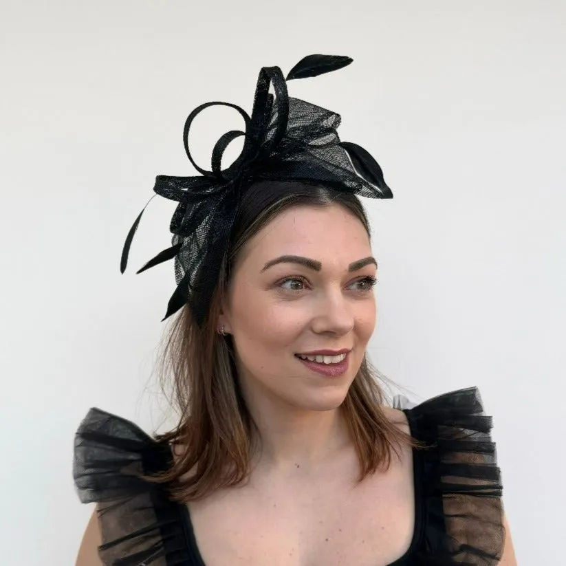 J Bees JB24/54 Bow Fascinator In Black