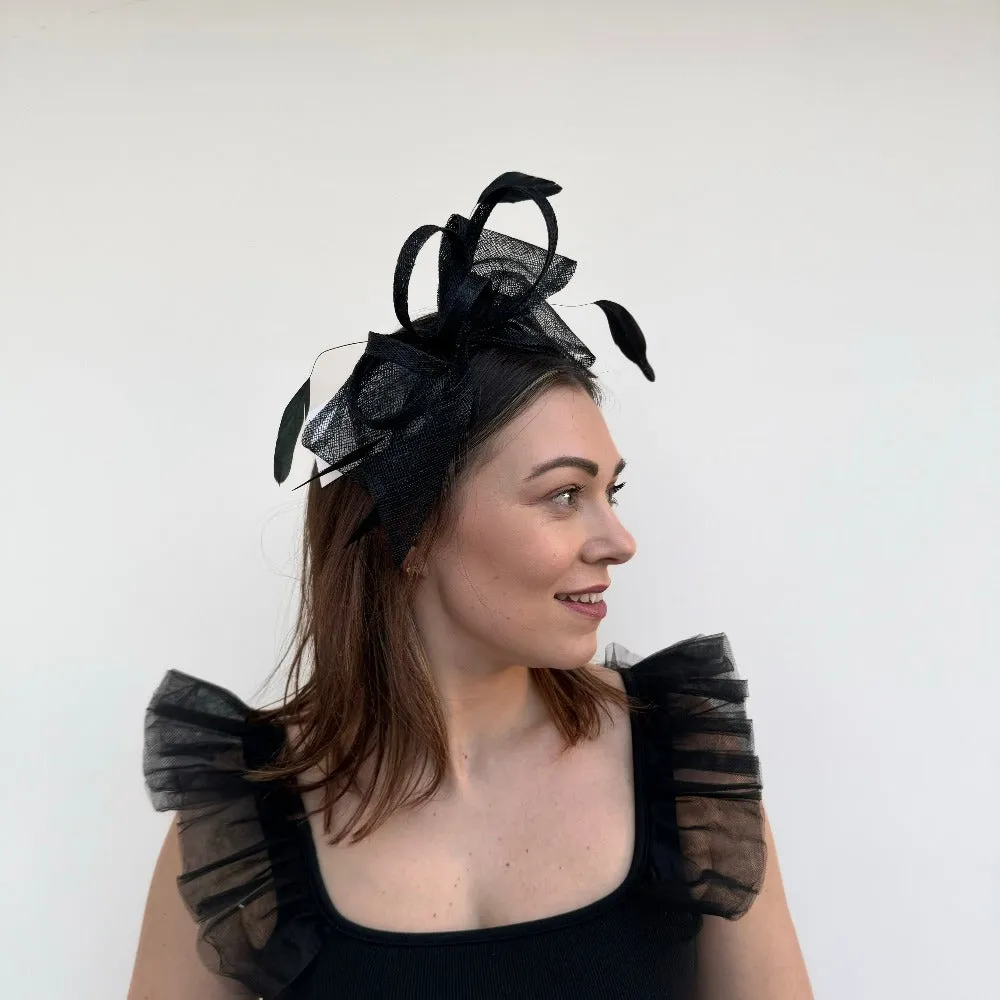 J Bees JB24/54 Bow Fascinator In Black