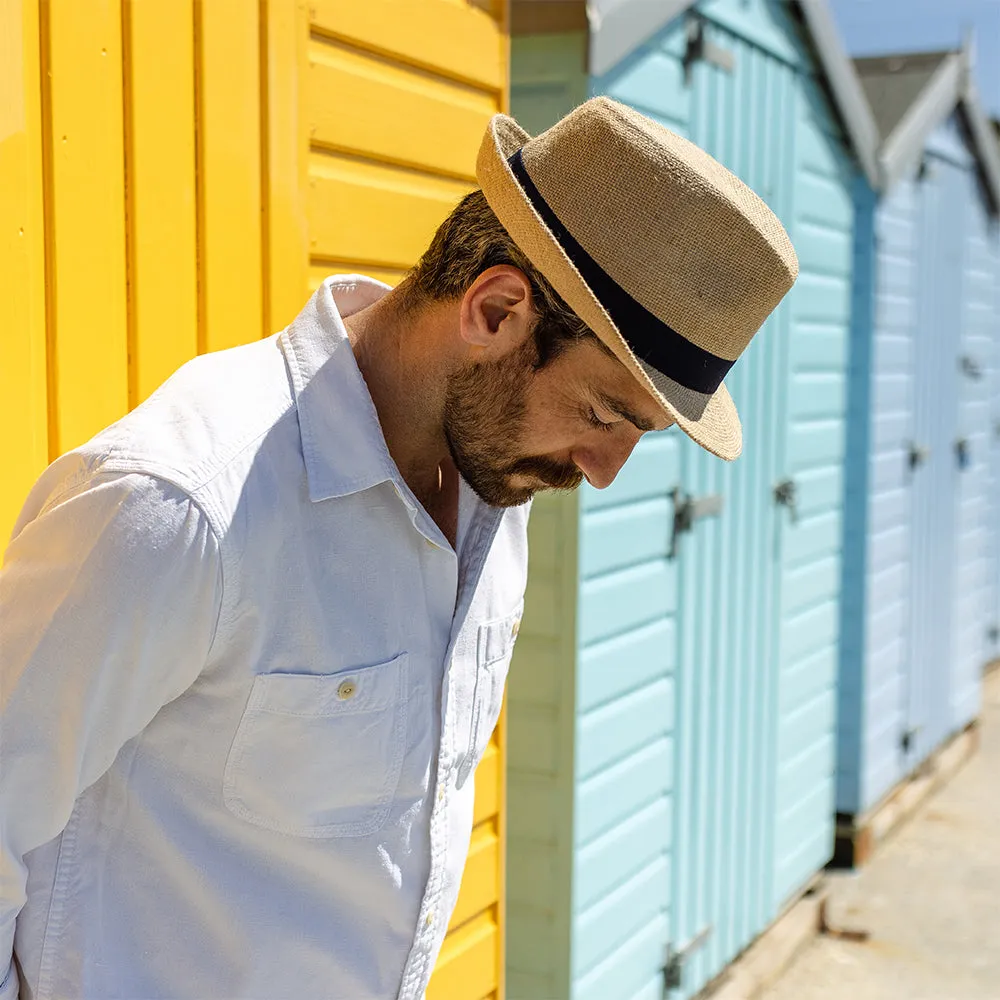 Jute Trilby Hat - Tan