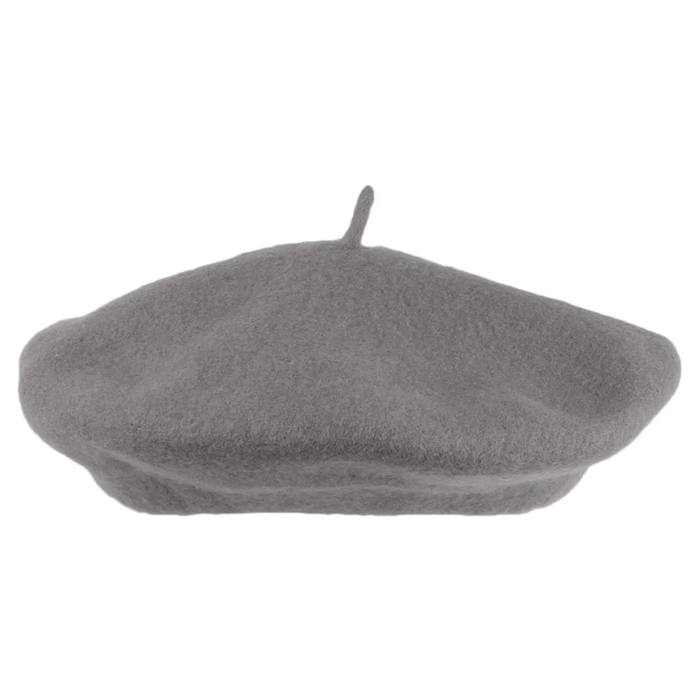 Kids Wool Beret - Grey