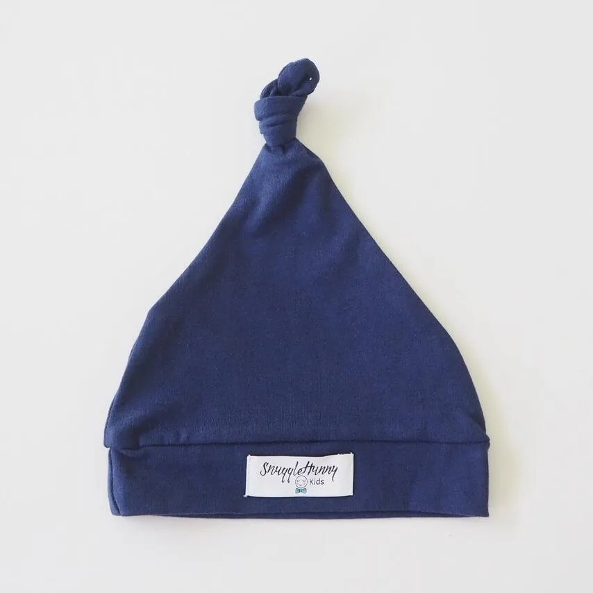 Knotted Beanie - Navy