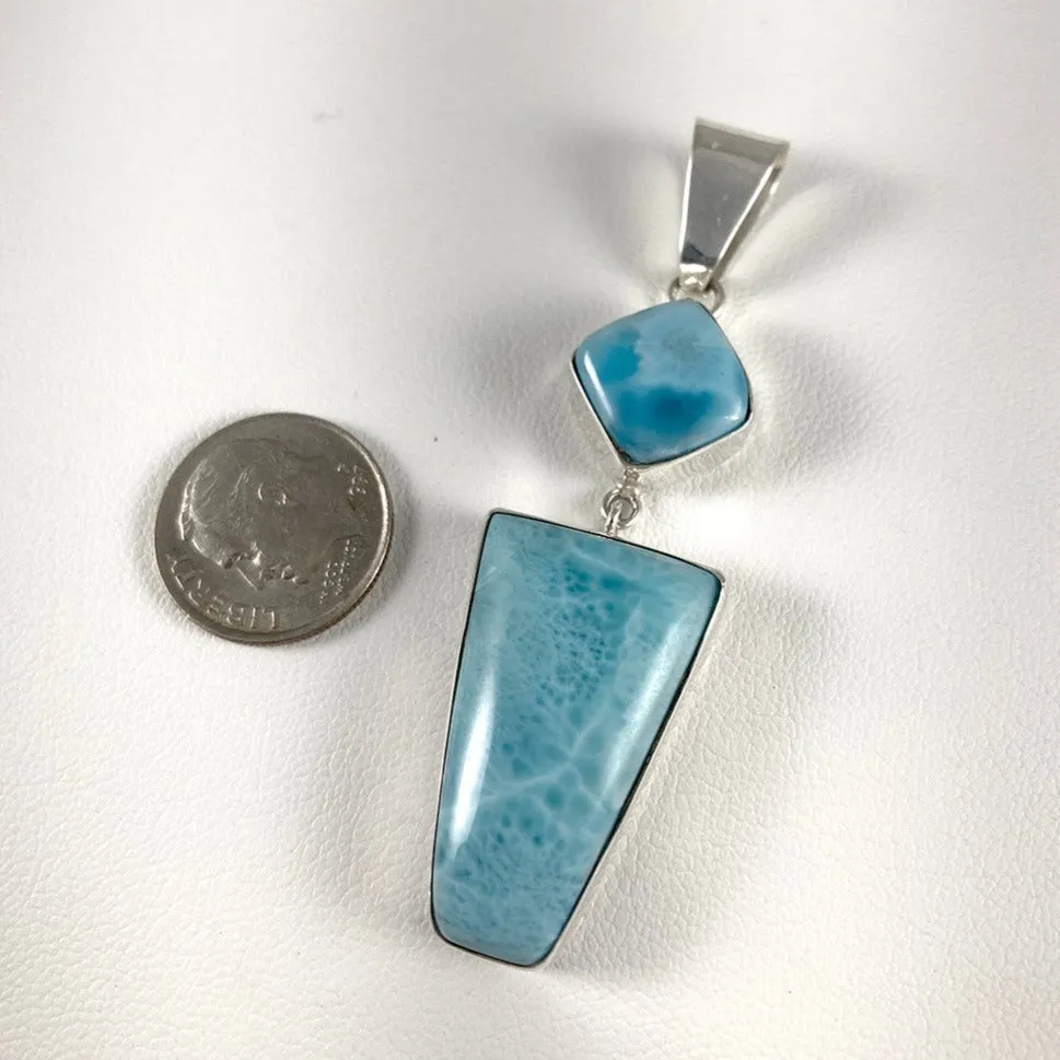 Larimar & Sterling Silver Pendant