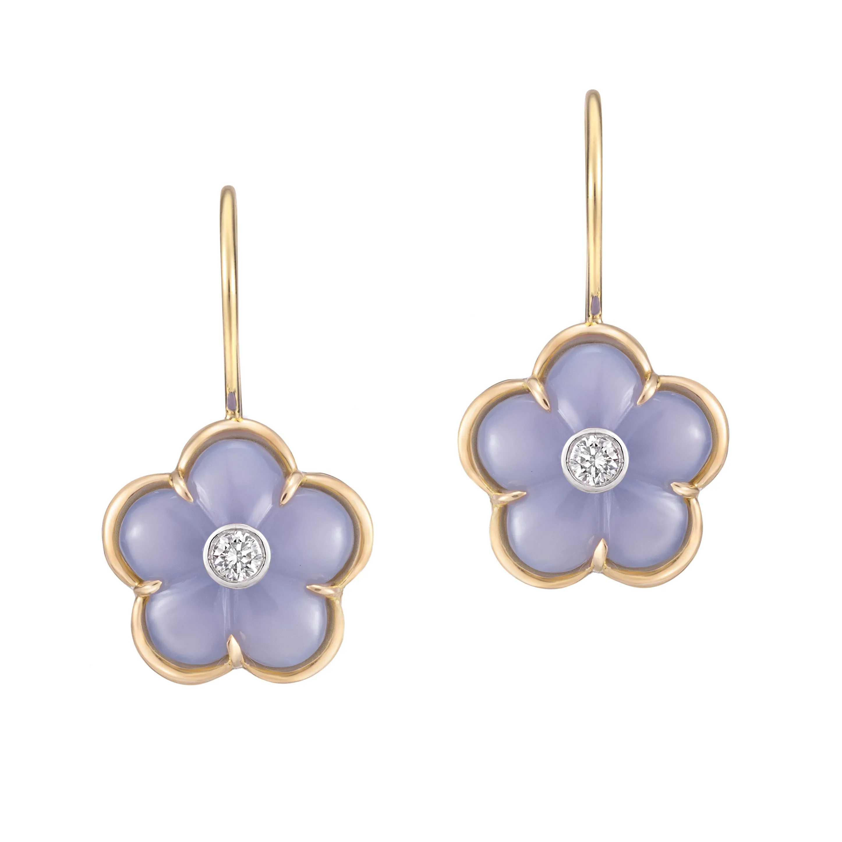 Lavender Chalcedony Fiore Earrings