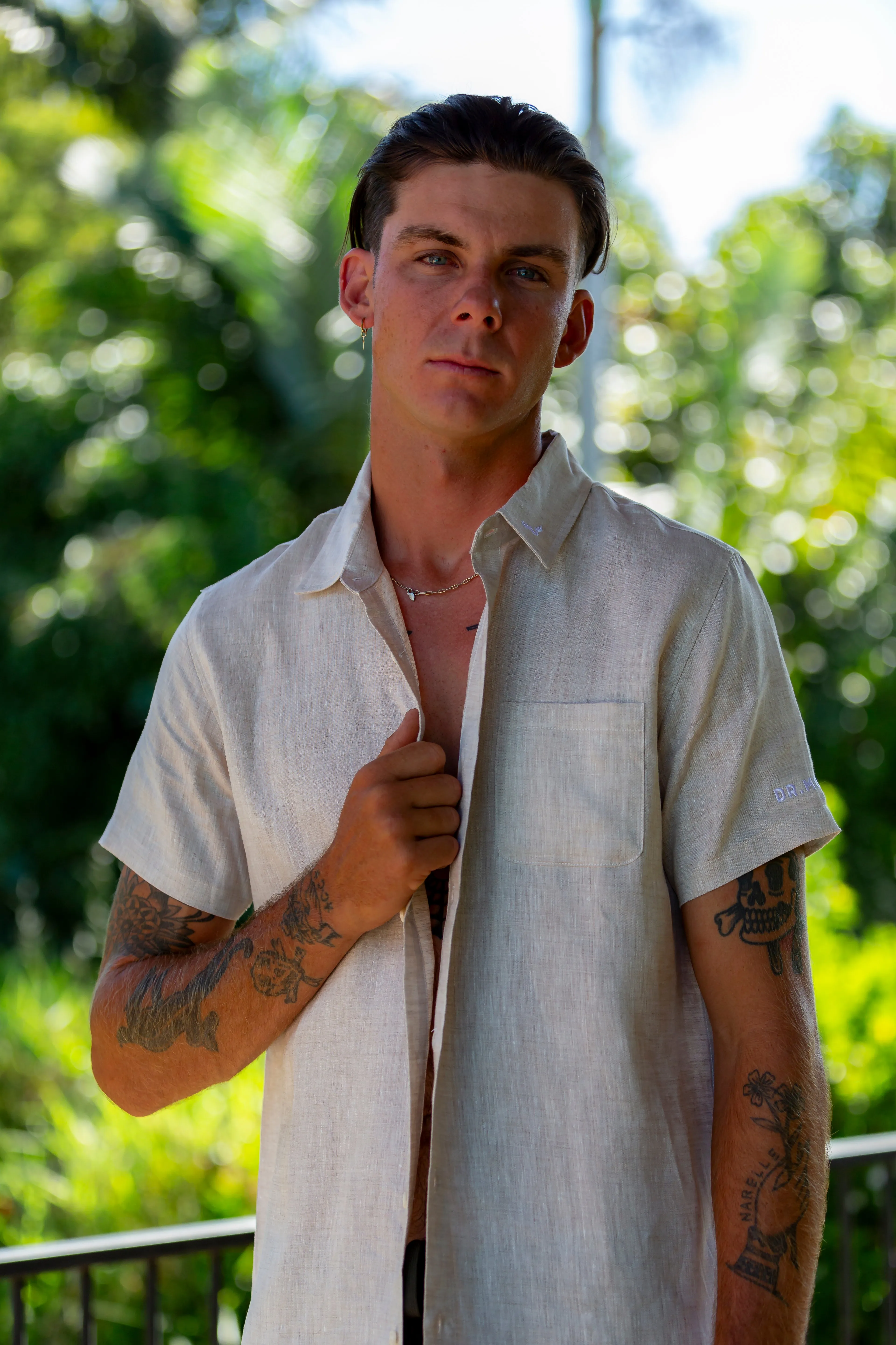 Lennox Linen Button Up Shirt - Unisex Sizing