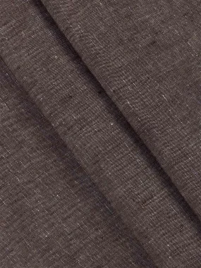 Linen Brooks Brown Suiting Self Design Fabric