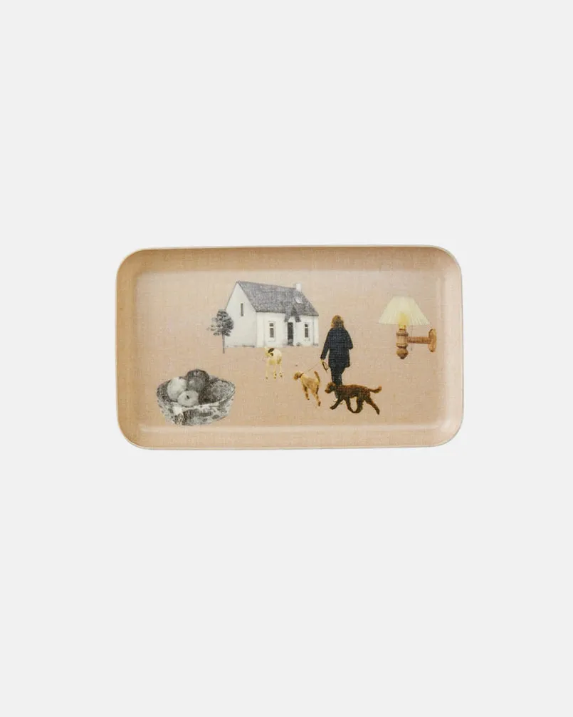 Linen Tray Small: Misato Ogihara: Living with Dogs