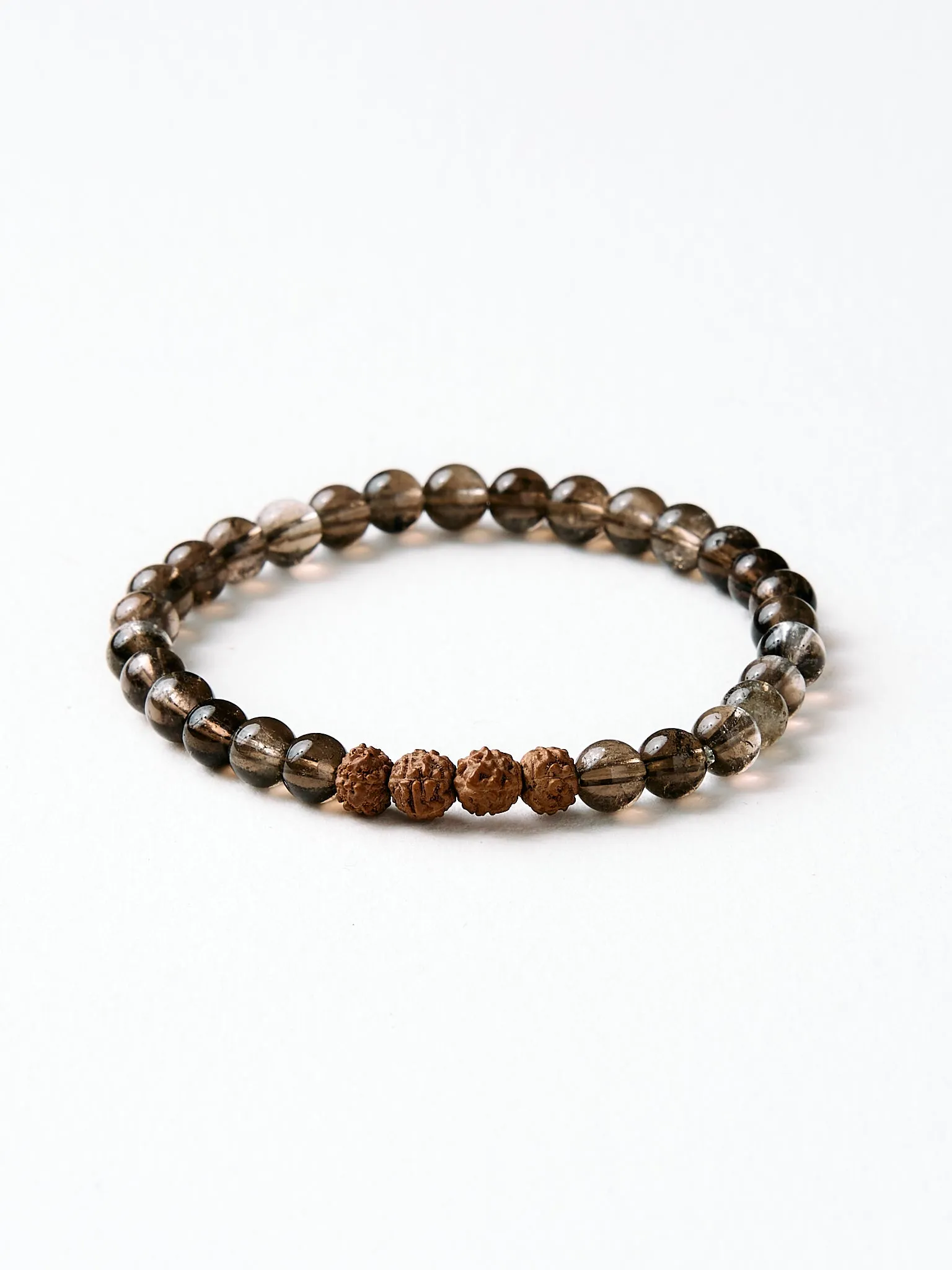 Mala Bead Bracelet - Smoky Quartz