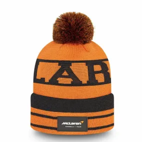 McLaren F1 New Era Team Daniel Ricciardo Bobble Cuff Beanie- Papaya