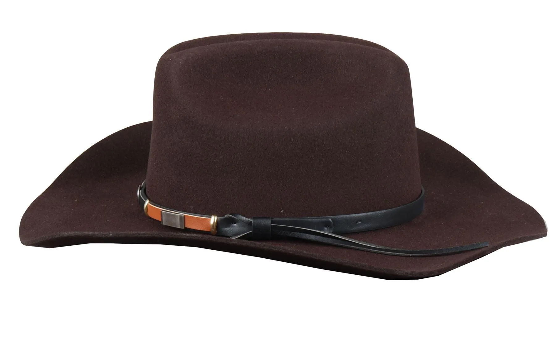 Men's Cowboy Hat 100% Wool Felt Wide Brim Fedora Western Cap