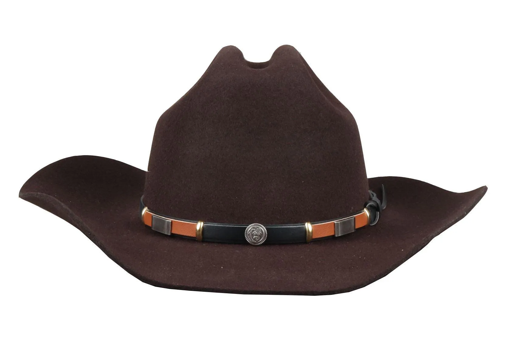 Men's Cowboy Hat 100% Wool Felt Wide Brim Fedora Western Cap