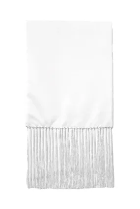 Men's White Pure Silk Dress Scarf