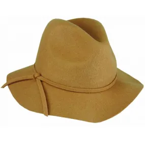 Meredith - Fedora - Wool Felt - Taupe - adjustable sizing