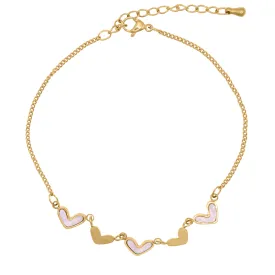 Milena Heart Anklet | 18k Gold Plated