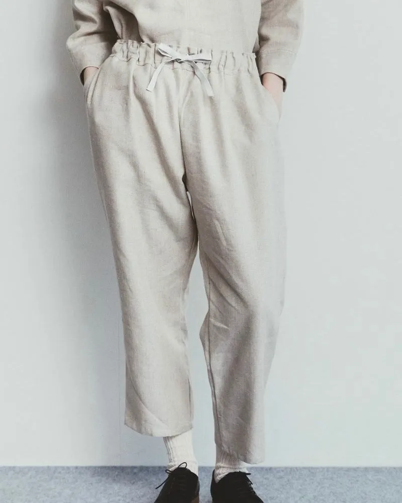 Miyu Pant: Wool Linen Natural