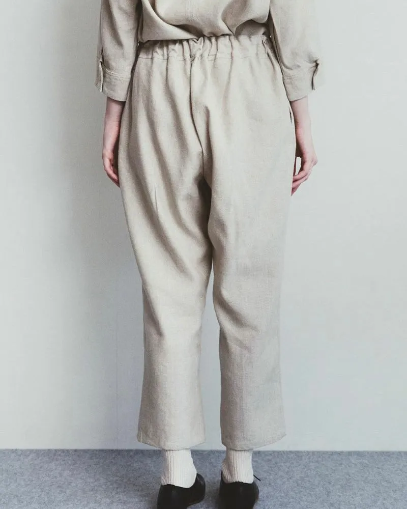 Miyu Pant: Wool Linen Natural