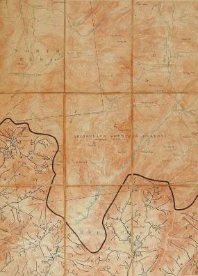 Mt. Marcy, New York 1894 US Geological Survey Folding Map