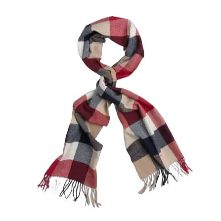 Multi Check Scarf - Marine | Equestrian Red