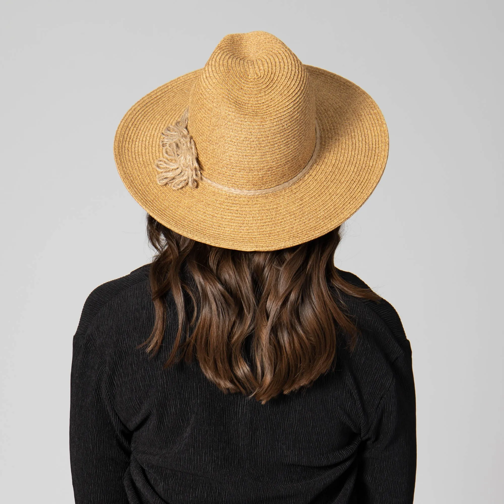 Naturally Sweet - Womens Ultrabraid Fedora with Floral Details