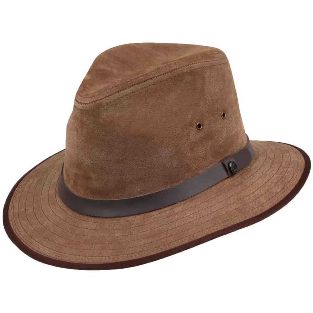 Nubuck Leather Safari Fedora Chestnut Wholesale Pack