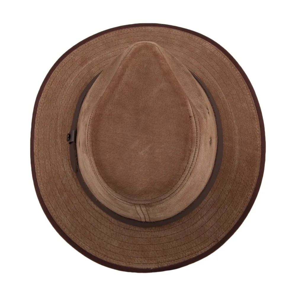 Nubuck Leather Safari Fedora Chestnut Wholesale Pack