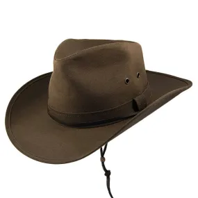 Oilcloth Aussie Hat - Brown