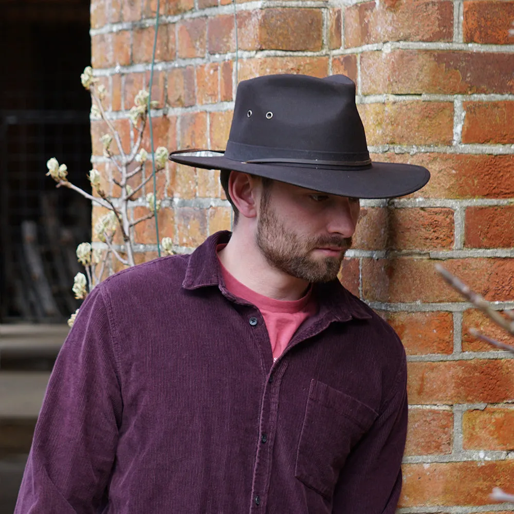 Oilcloth Aussie Hat - Brown