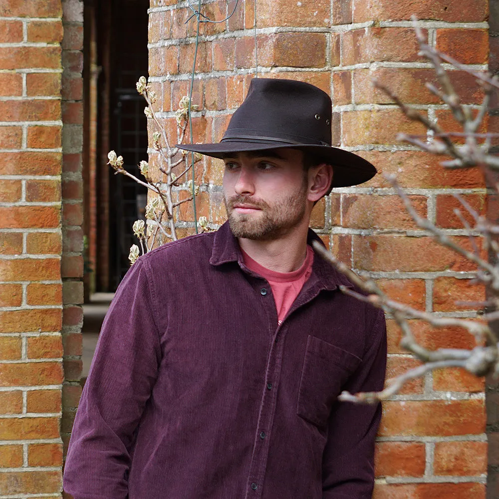 Oilcloth Aussie Hat - Brown