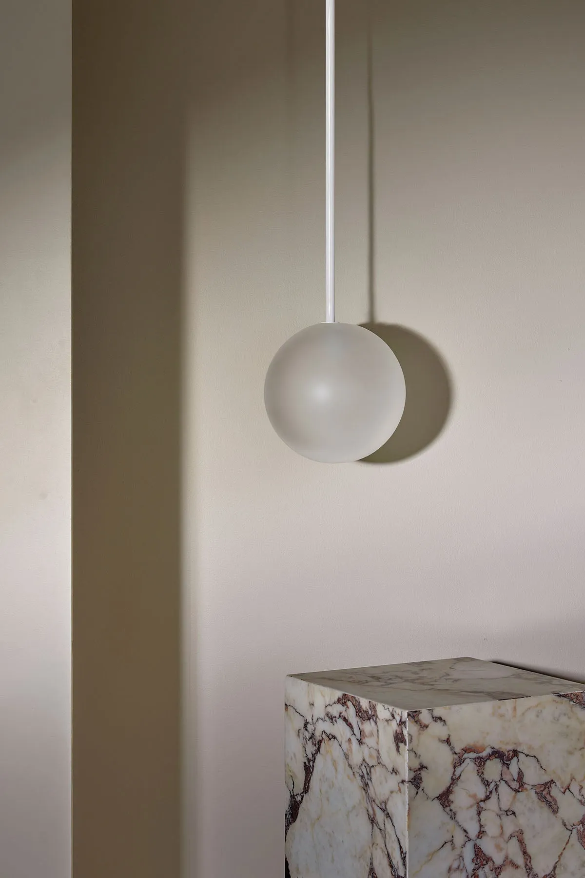 Orb Pendant Light, Large - Solid Rod