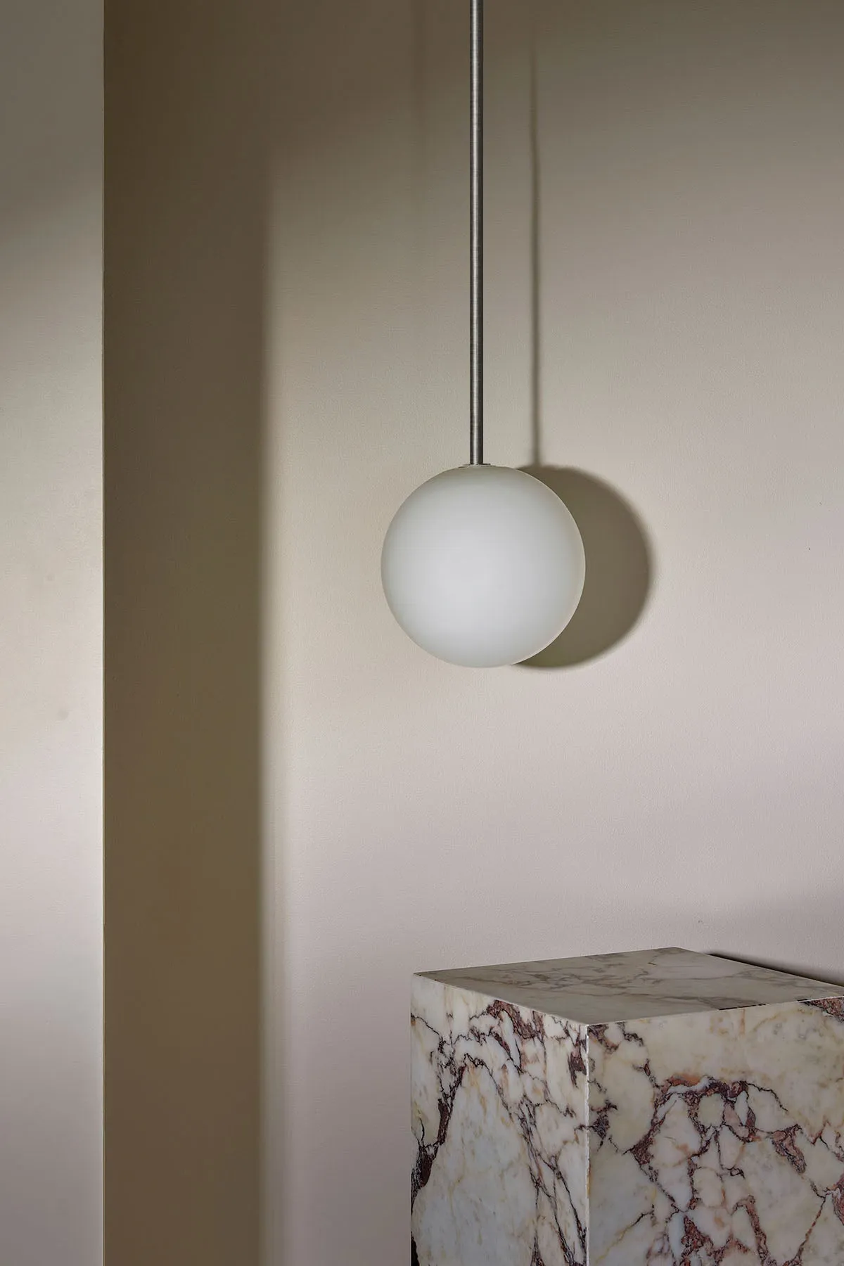 Orb Pendant Light, Large - Solid Rod