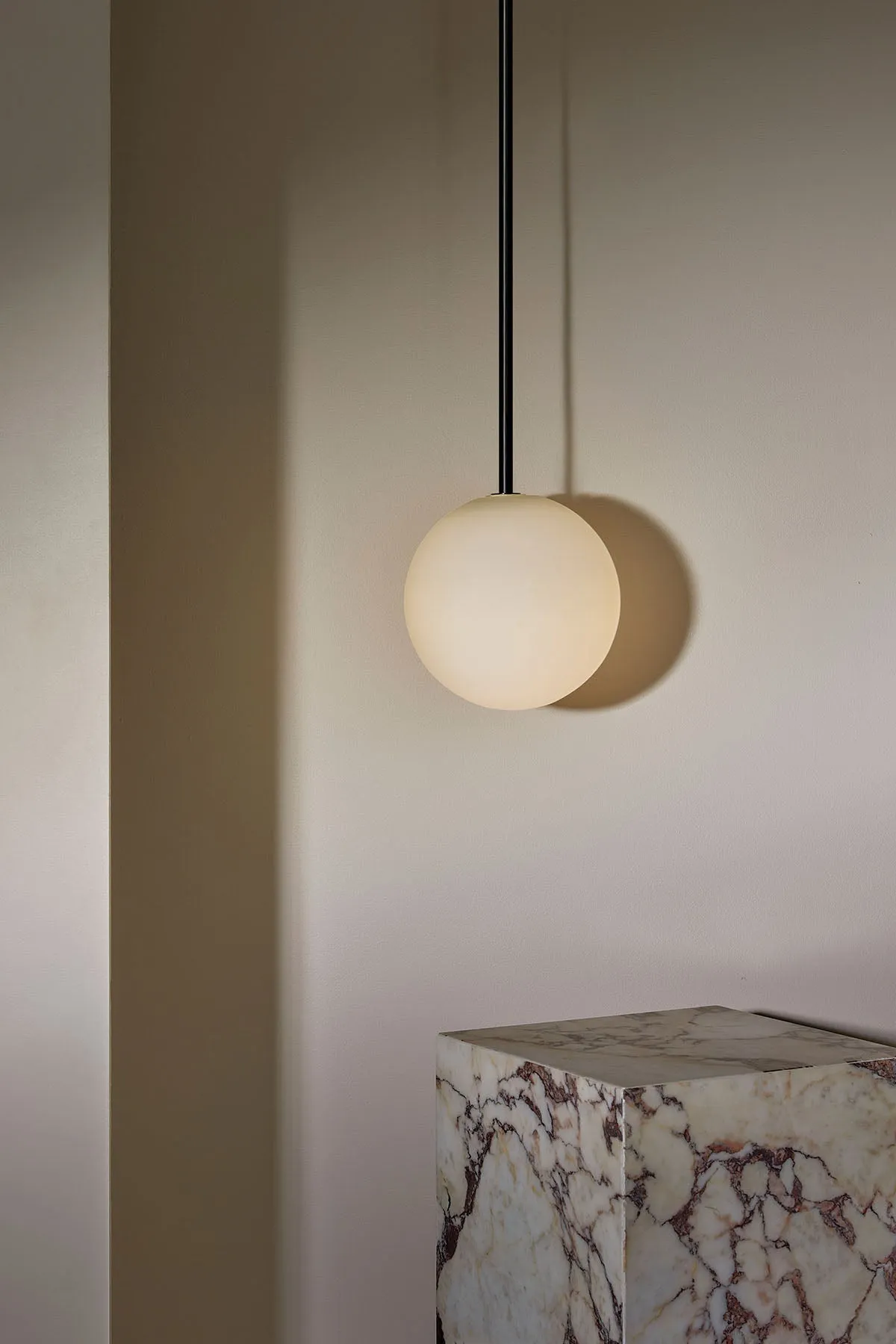 Orb Pendant Light, Large - Solid Rod