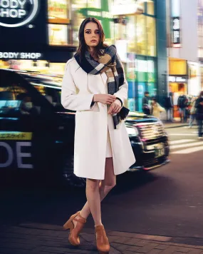 Palm City Wool Blend Coat - Cream