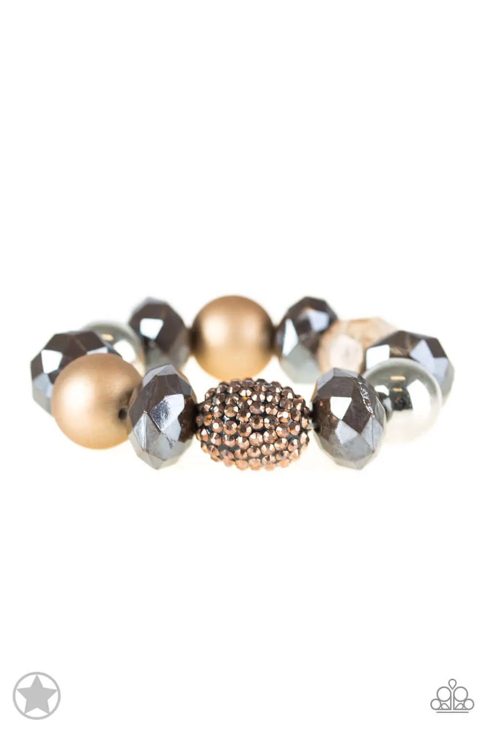 Paparazzi Accessories  - All Cozied Up #B651 / #N878 Peg - Copper Bracelet