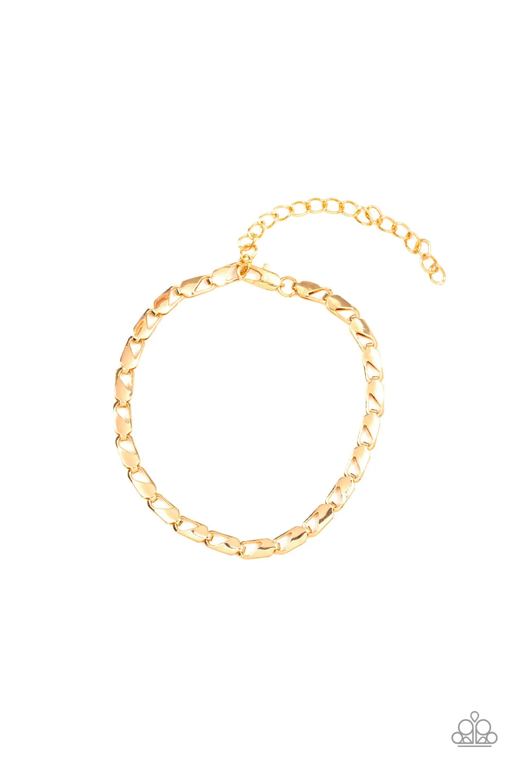 Paparazzi Accessories  - K.O.  #B639 Peg - Gold Urban Bracelet