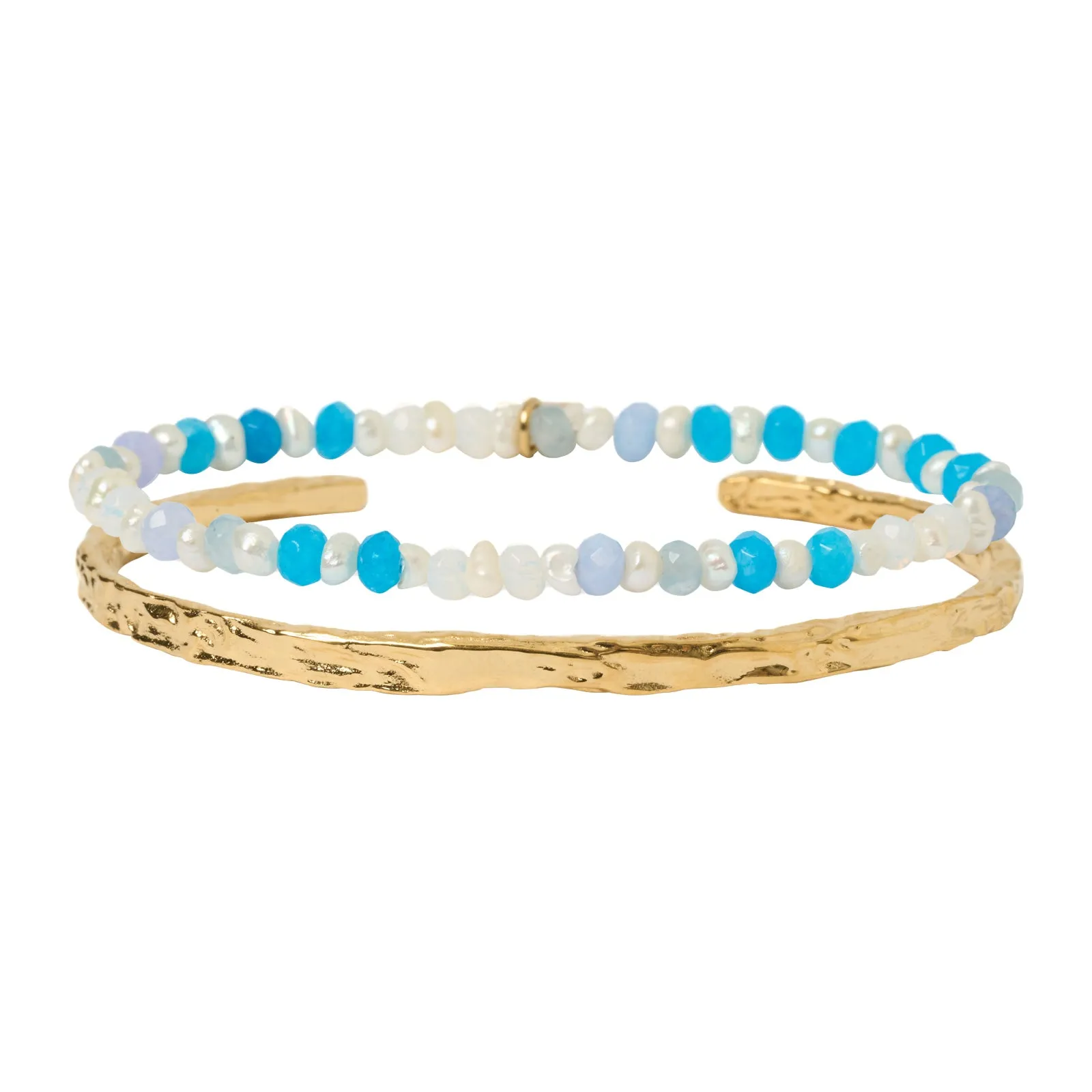 Petal Bracelet Stack - Ocean