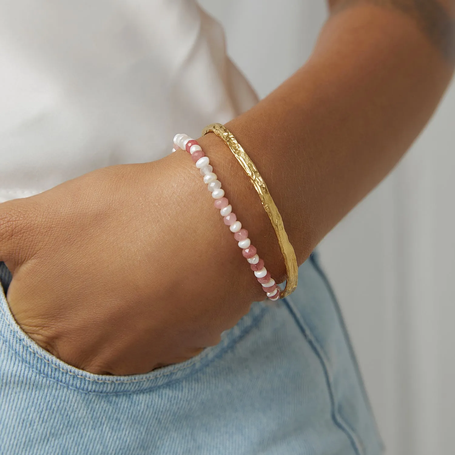 Petal Bracelet Stack - Watermelon