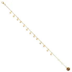 POISE DISK ANKLET - GOLD VERMEIL