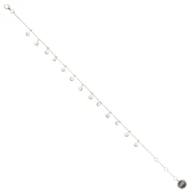 POISE DISK ANKLET - STERLING SILVER