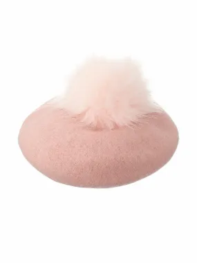 Pompom Beret in Pink