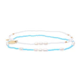 Poppy Anklet Stack - Turquoise